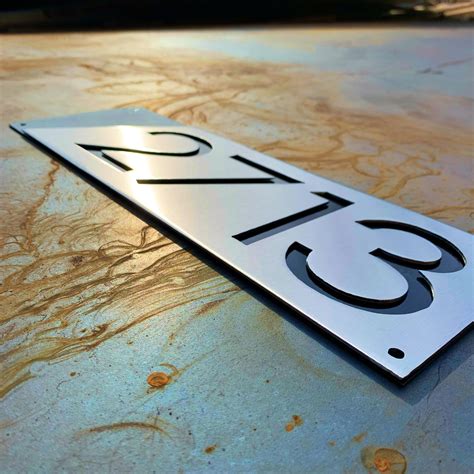 house number signs metal|metal reflective house numbers.